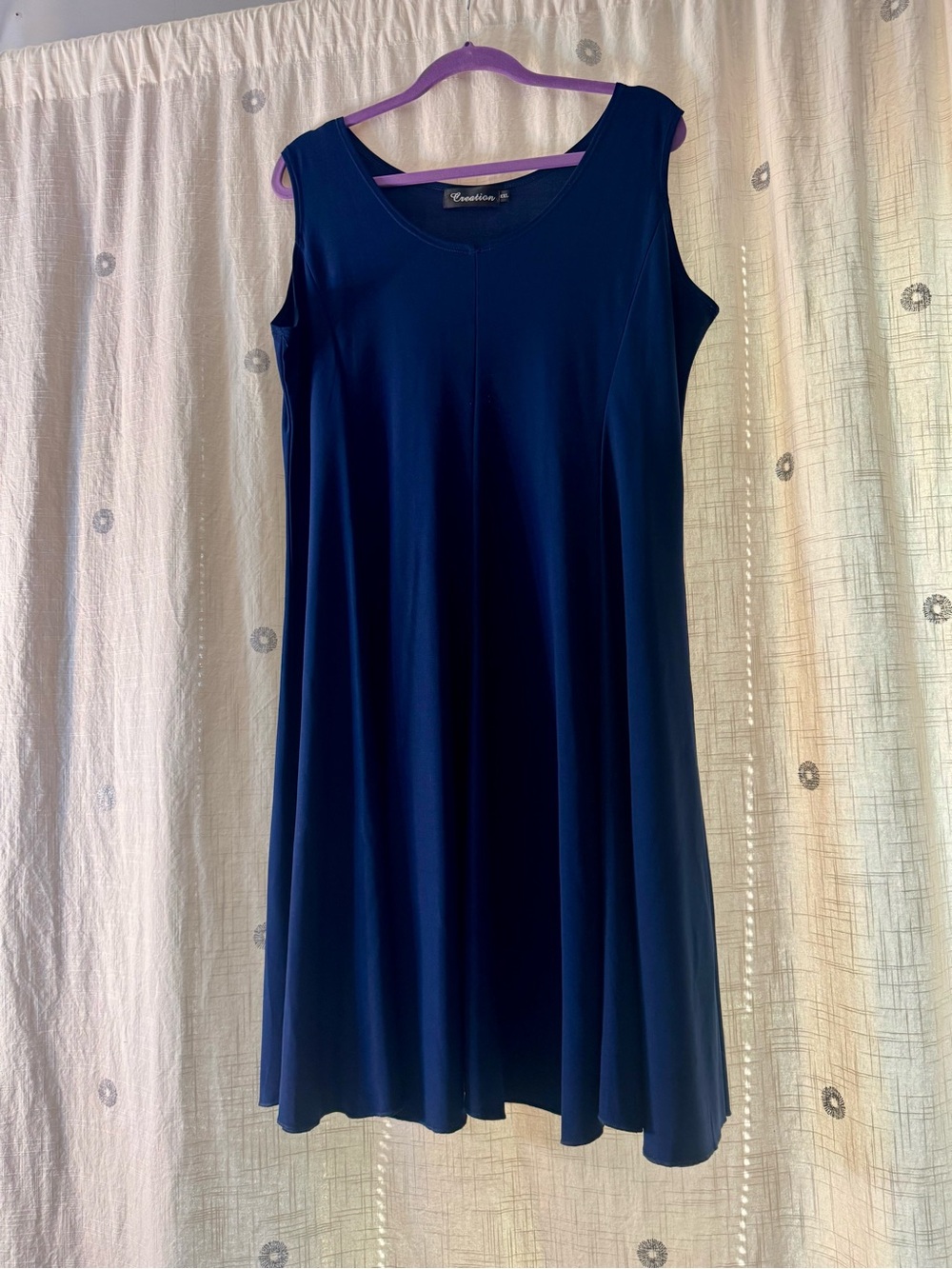 Creation Navy Sleeveless Midi Dress